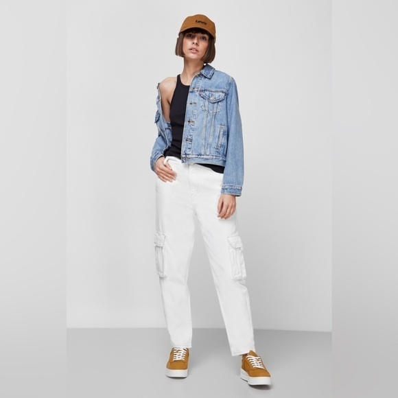 LEVI'S Loose Cargo Cool Ecru Pants - Picture 3 of 15